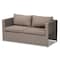 Baxton Studio Haina Modern and Contemporary Grey Fabric Upholstered and 6-Piece Patio Set with Synthetic Rattan 190-11754-ZORO - alternate 7